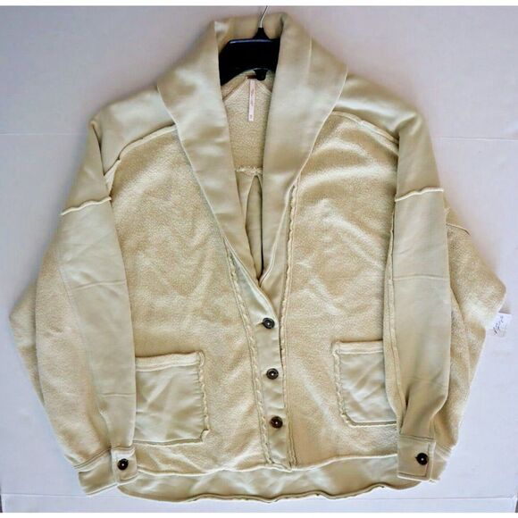 Free People OB1226826 Women's Sz XS Beige Jordan Soft Shell Coat Jacket $128 - Picture 9 of 9
